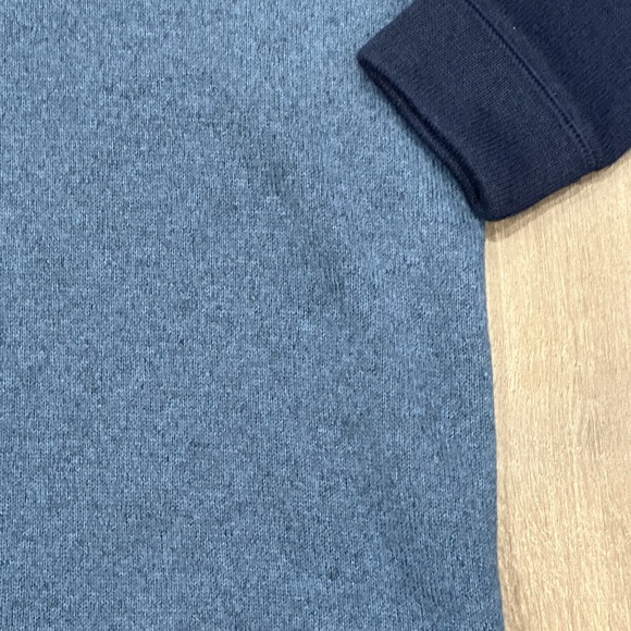 Boys Old Navy Youth Large YL Quarter 1/4 Zip Blue Long Sleeve Fleece Pullover - Picture 7 of 8